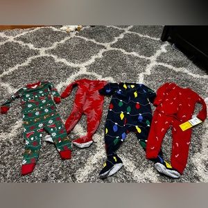 Carter’s Christmas Pajamas 12 and 18 months bundle
